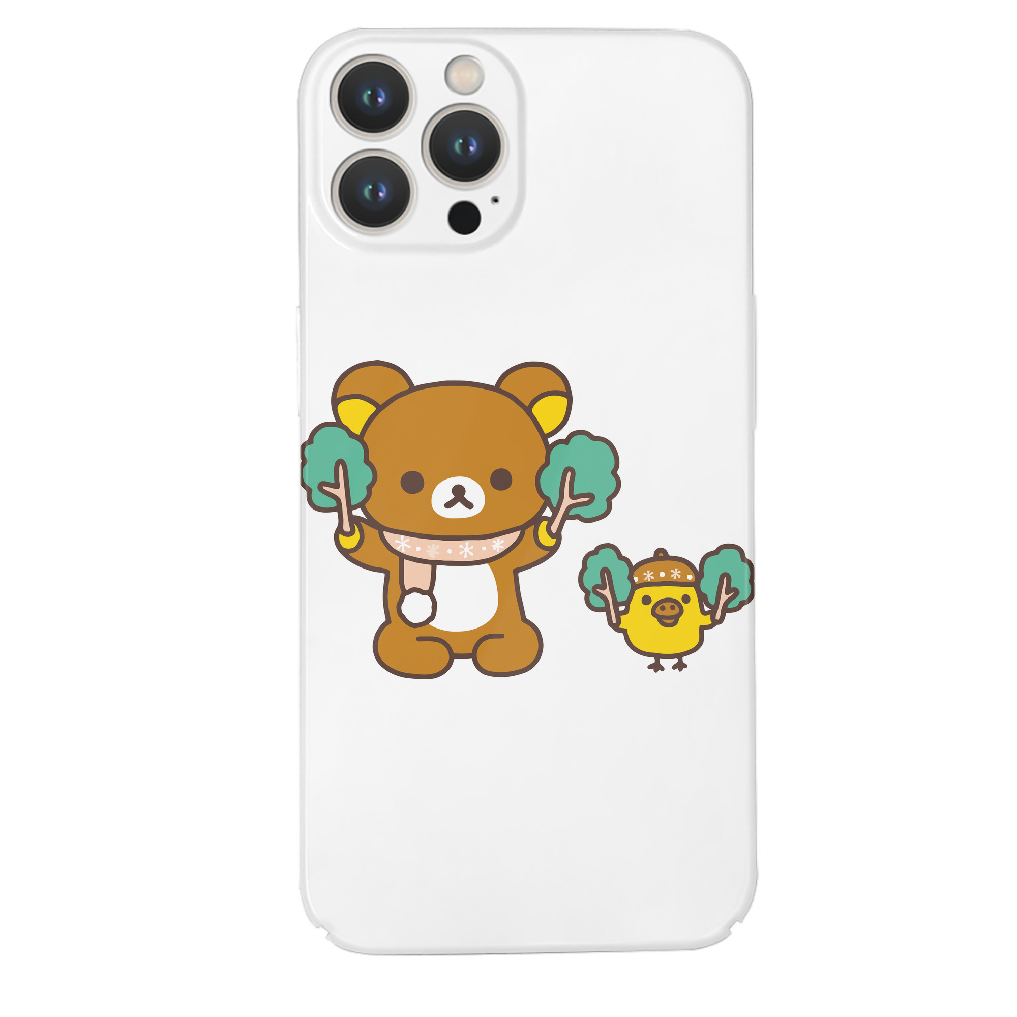 （画像用） リラックマ リラックマ キイロイトリ Rilakkuma Korilakkuma Kiiroitori 【iPhone 14シリーズ対応】ハードケース